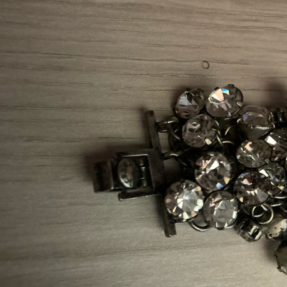 J. Crew Brushed Silver Rhinestone Bracelet - Picture 5 of 6